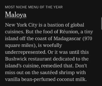 Restaurant le maloya new york